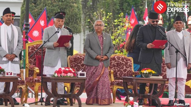 The oath of office was administered by President Ramchandra Paudel at 12:34 PM local time