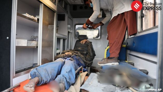 Large sections of the hospital were reduced to rubble in the attack