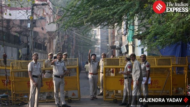 A strong deployment of Delhi Police and paramilitary personnel maintained law and order across Hastsal village and nearby areas
