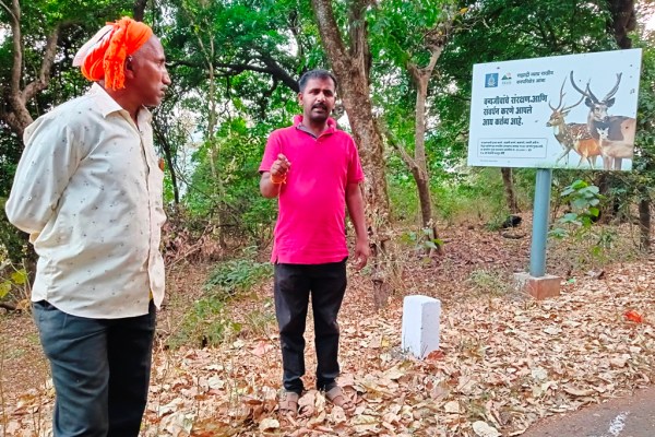 Residents of Ukahlu village in Kolhapur. (Express Photo)