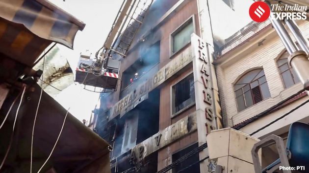 A fire broke out in a four-storey building near Palam Metro Station in southwest Delhi on Wednesday morning