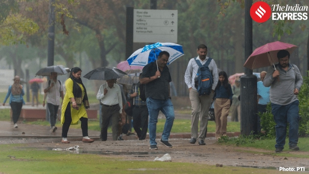 Delhi woke up to moderate rain and breezy weather on Friday morning