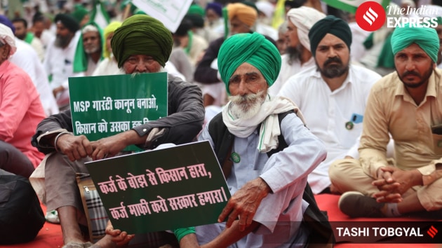 Farmers under the banner of Samyukt Kisan Morcha (Non-Political) assembled at Ramlila Maidan on Thursday for a Kisan Panchayat