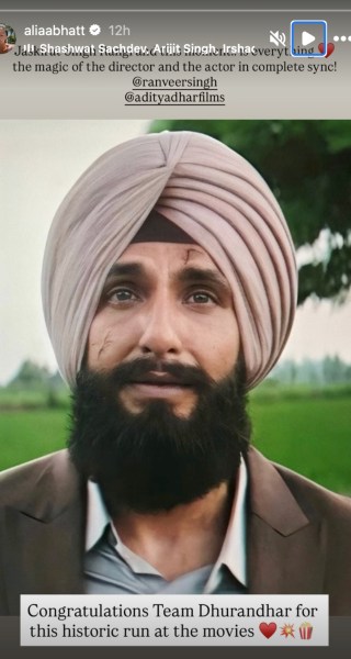 Alia Bhatt elogia Dhurandhar 2. 