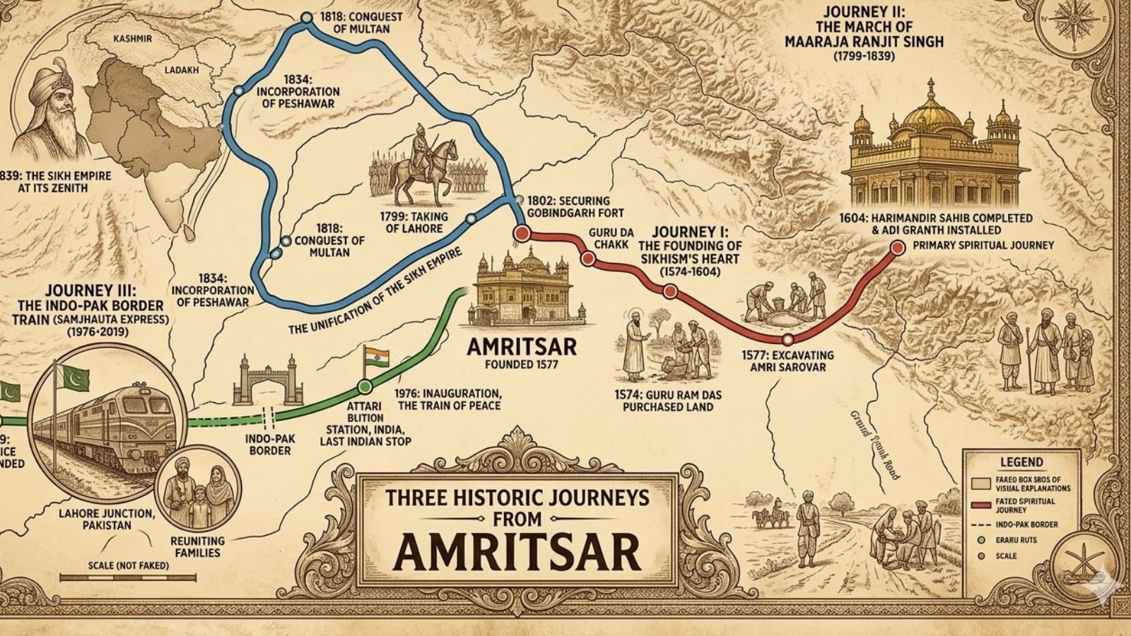 Three historic journeys that begin in Amritsar