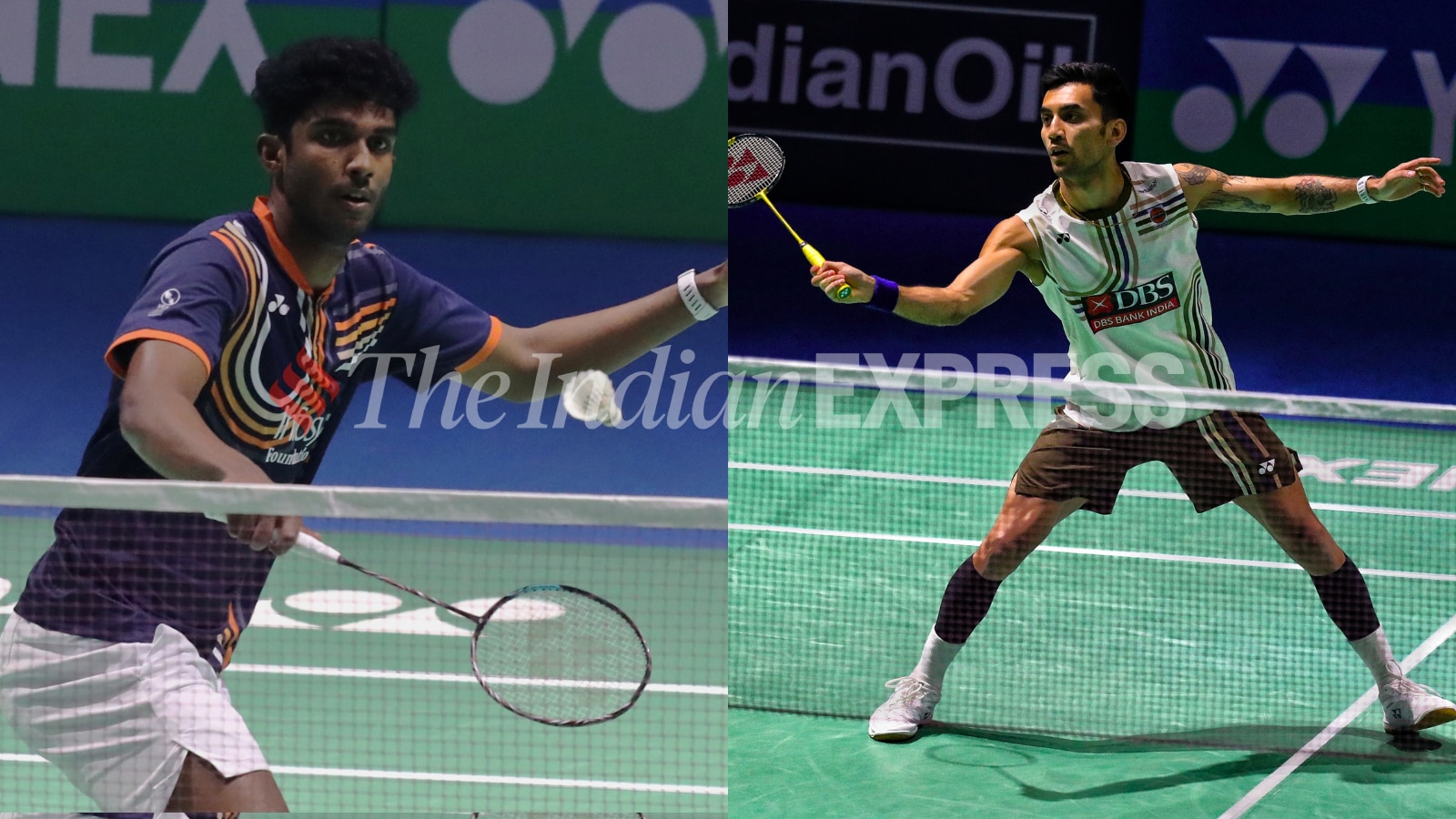 Indian shuttler Ayush Shetty (L) will take on Indonesian Alwi Farhan while Lakshya Sen will face World No. 1 and World Champion Shi Yuqi in the opening round of the All England Open 2026 badminton tournament. (Express photo by Abhinav Saha)