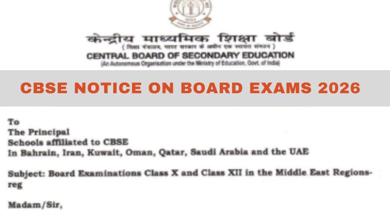 CBSE postpones March 2 board exams across 7 Middle East nations as Iran-Israel conflict escalates