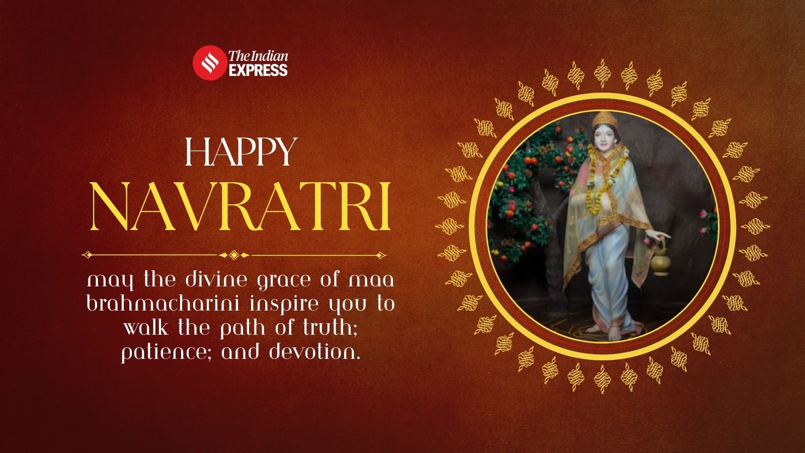 Wishing this  Chaitra Navratri a spiritual growth and inner calm as Maa Brahmacharini removes obstacles from your journey