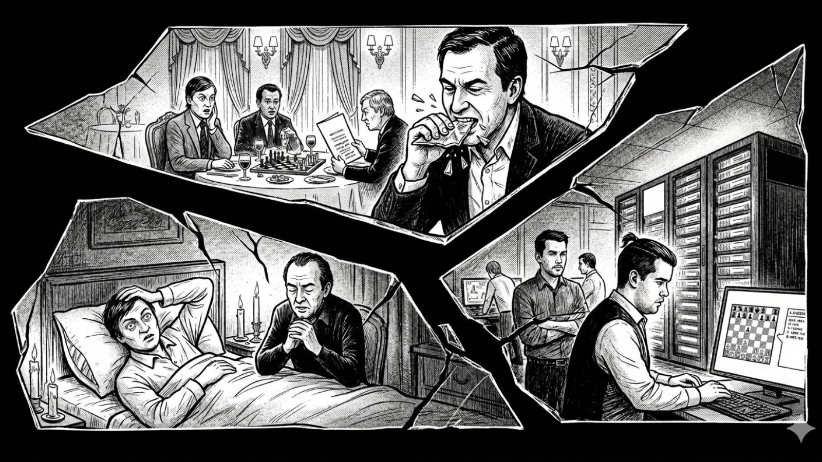 The men, the machines (and the psychic mediums) that helped top grandmasters prepare for elite tournaments