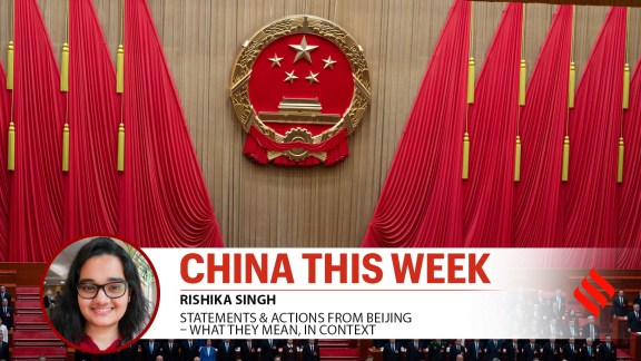 Delegates during the closing session of the National People's Congress (NPC) at the Great Hall of the People in Beijing, March 12.