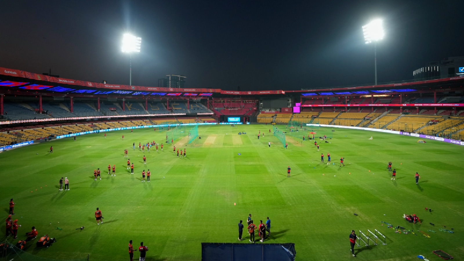 IPL 2026, RCB vs SRH M. Chinnaswamy Stadium Pitch Report, Weather: What will conditions be like for Royal Challengers Bengaluru vs Sunrisers Hyderabad match?