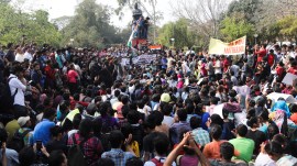 Student protests at Delhi University