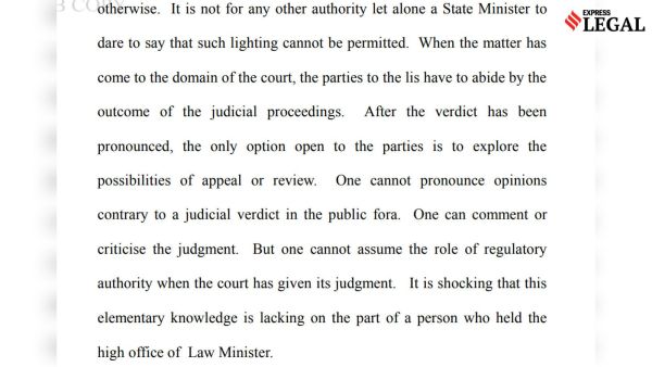 The Madras High Court came down heavily on the minister. 
