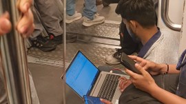 Man working inside Delhi Metro work culture