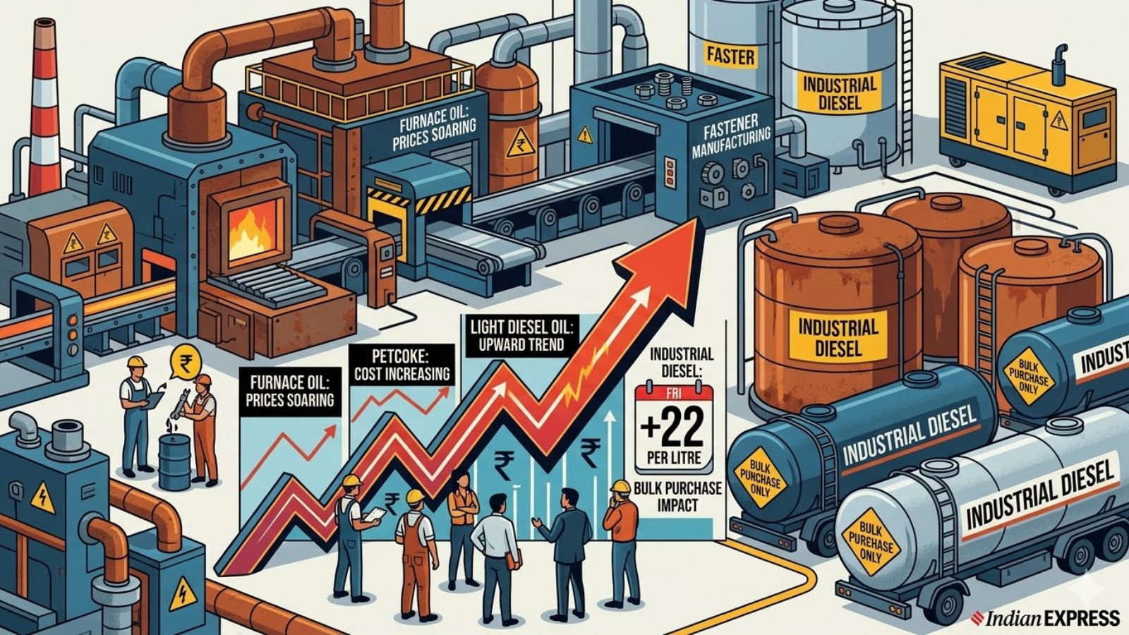 Industry alarmed as diesel price hiked by Rs 22 per litre, seeks govt intervention