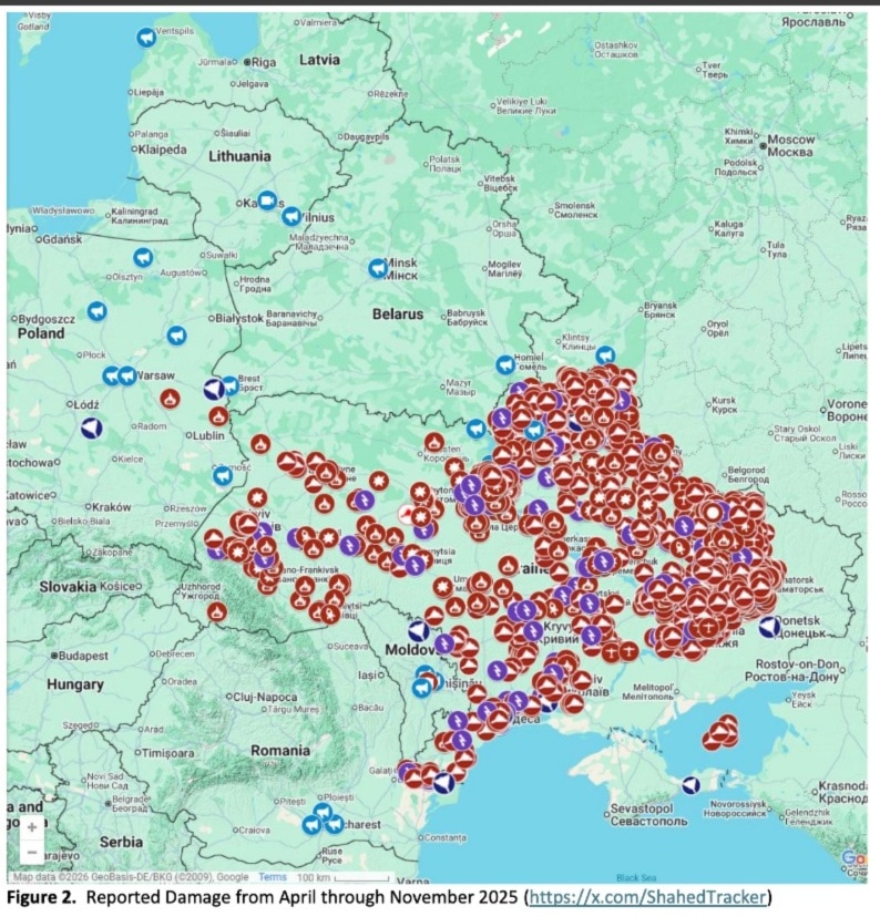 Report of damage in Ukraine. 