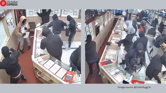 Fremont jewellery store heist video