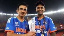 India head coach Gautam Gambhir and T20I captain Suryakumar Yadav after India won 2026 T20 World Cup in Ahmedabad. (PHOTO: ICC)