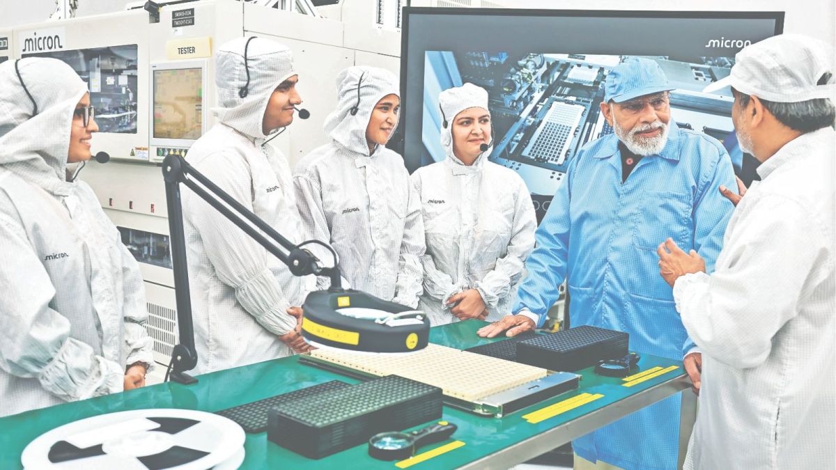 PM Modi inaugurates Micron semiconductor plant in Sanand