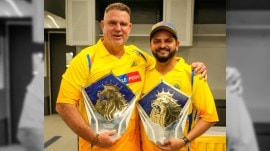 Chennai Super Kings inducted Suresh Raina and Matthew Hayden into the Hall of Fame. (Photo: CSK via Twitter)