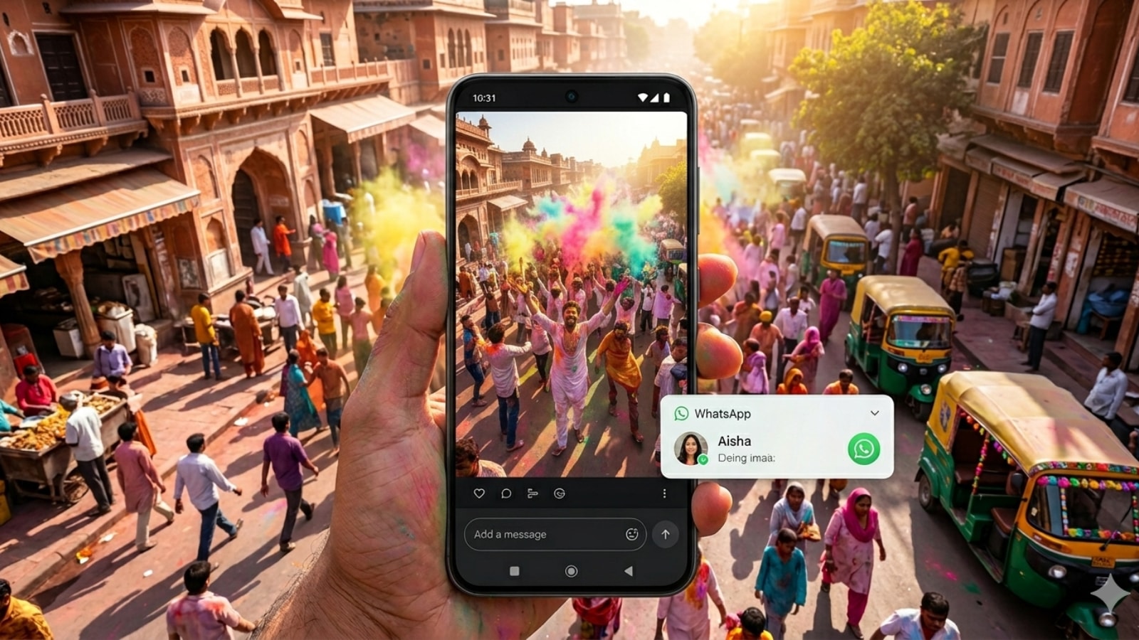 Happy Holi 2026 WhatsApp Wishes Stickers Images and Video: How to send Holi wishes stickers on WhatsApp