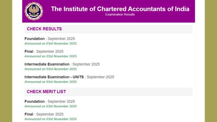 ICAI CA Final Result January 2026: Where will the results be declared?