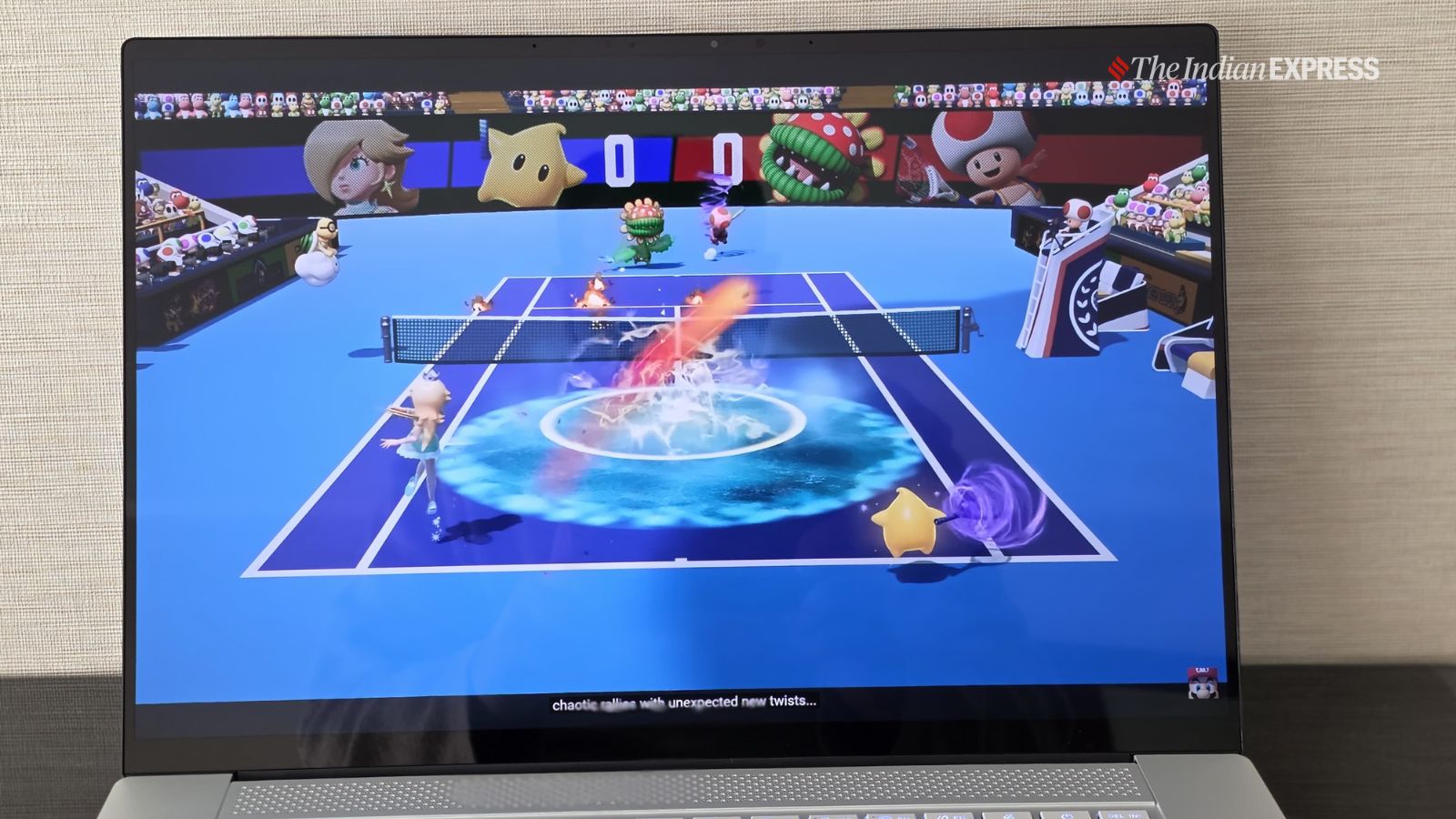 ज़ेनबुक S16 की 16 इंच की OLED स्क्रीन, जिसका रिज़ॉल्यूशन 3K है और यह 120Hz उच्च ताज़ा दर का भी समर्थन करती है। (छवि: द इंडियन एक्सप्रेस/अनुज भाटिया)