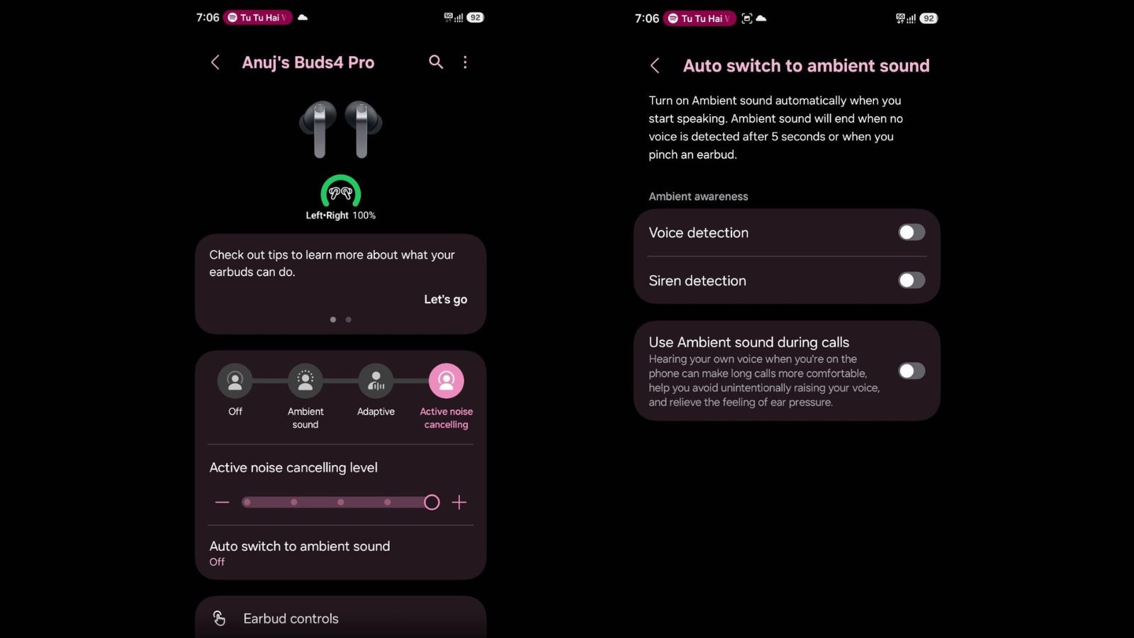 बड्स 4 प्रो फीचर्स में कई नए फीचर्स सैमसंग गैलेक्सी इकोसिस्टम के पीछे लॉक हैं। (छवि क्रेडिट: अनुज भाटिया/इंडियन एक्सप्रेस)