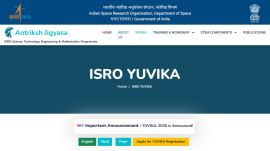 ISRO YUVIKA 2026 registration closes soon