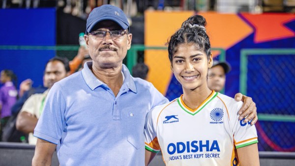 Ishika with her father and coach Virender Kumar. Credit: Special Arrangement.