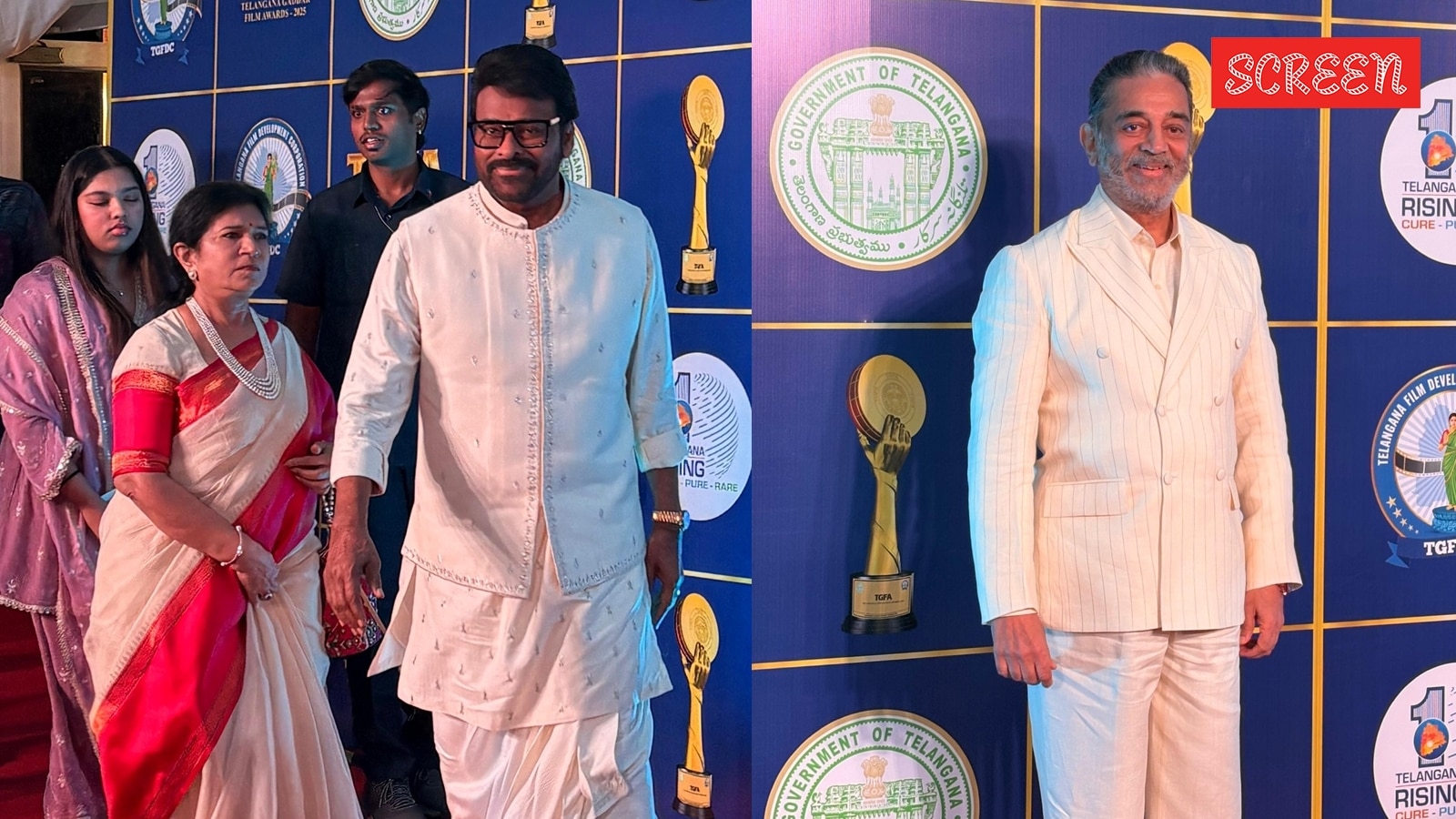 ‘No more Tollywood, Bollywood’: Kamal Haasan and Chiranjeevi call for ‘only Indian cinema’ at Telangana Gaddar Awards