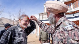 Governor Kavinder Gupta celebrates Holi