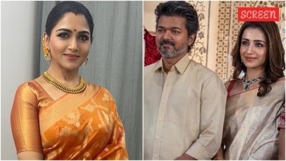 Although Vijay and Kushboo belong to rival political outfits, they share a warm bond in real life. She is also friends with Trisha.