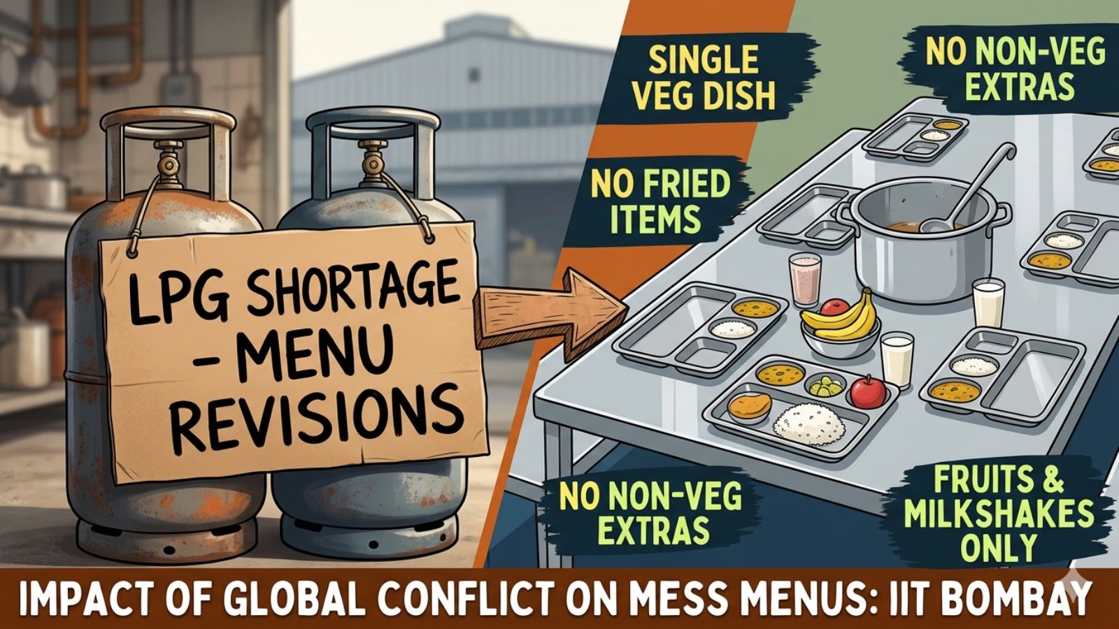LPG shortage forces menu changes at IIT Bombay hostels