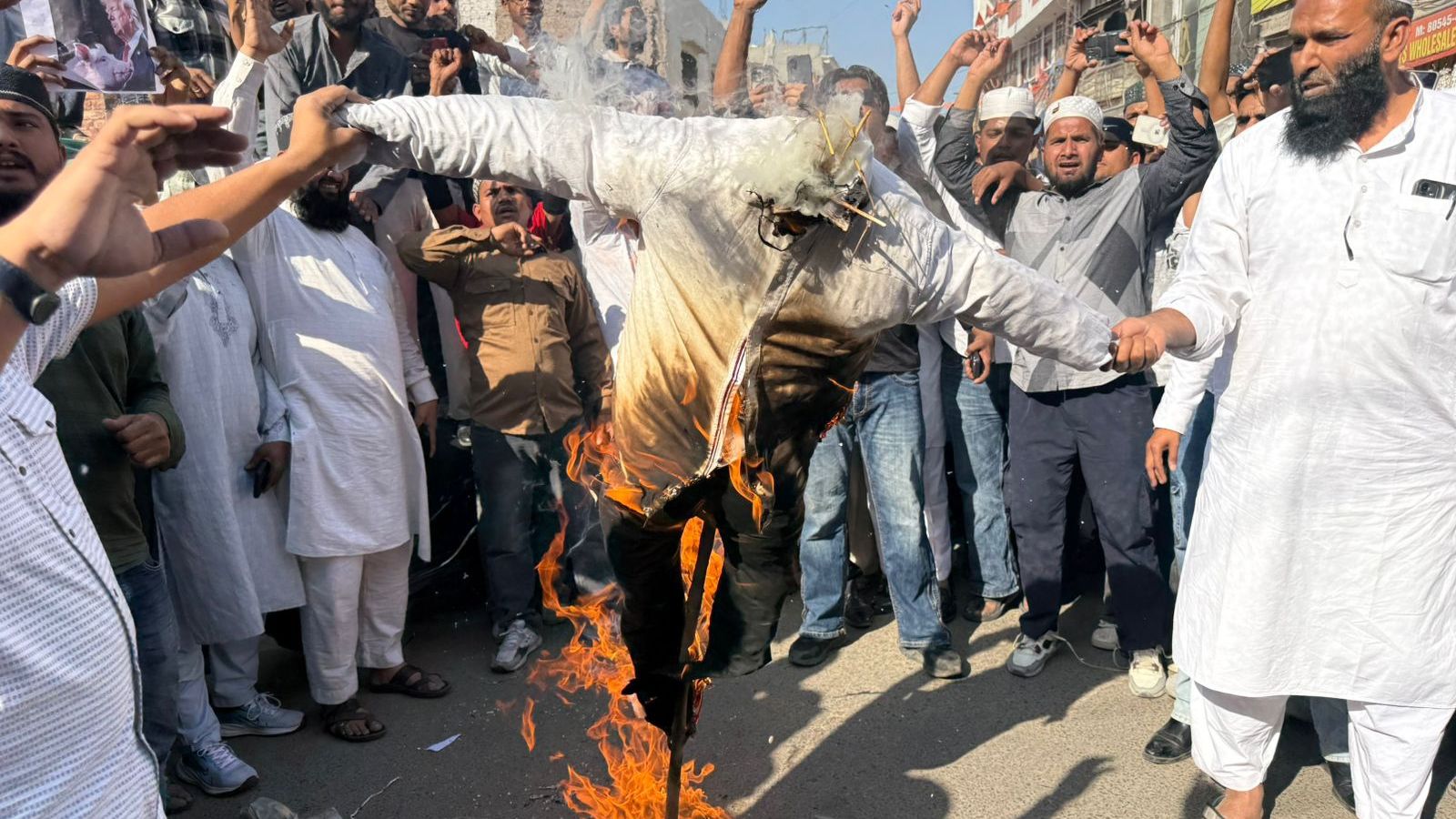 ‘Act of state-sponsored violence’: Benjamin Netanyahu’s effigy burnt in Ludhiana during protest against Ayatollah Ali Khamenei’s killing