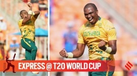South African pacer Lungi Ngidi in action during T20 World Cup. (PHOTO: AP)