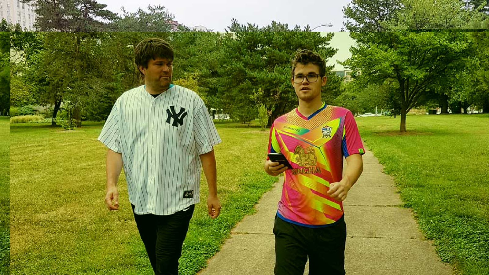 File image of Magnus Carlsen with his long-time second Peter Heine Nielsen. (Photo: Magnus Carlsen via X)