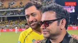 MS Dhoni with AR Rahman