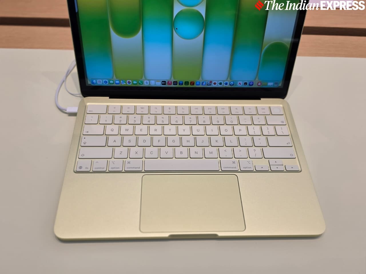 The Neo's keyboard uses the same layout as Apple's other laptops. (Image credit: Anuj Bhatia/ Indian Express)