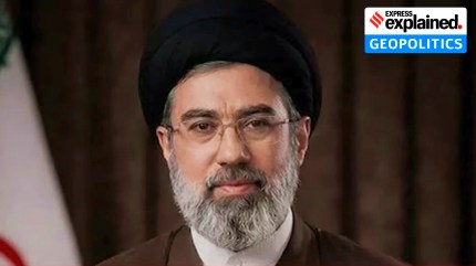 This image from a video provided by Iran state TV shows Mojtaba Khamenei, a son of Iran's slain supreme leader.