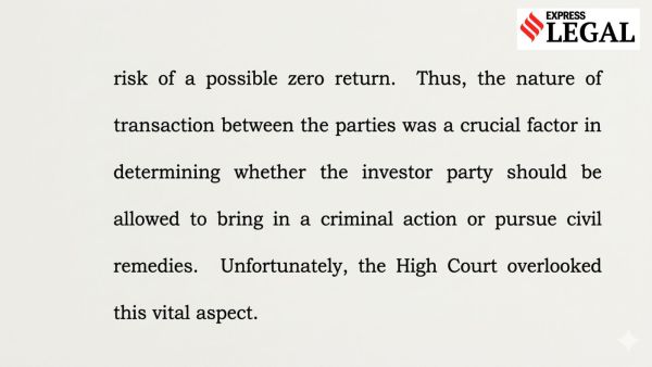 In the present case, what the high court overlooked is that money was advanced for movie making and initially the agreement was to share the profits, the Supreme Court noted. 