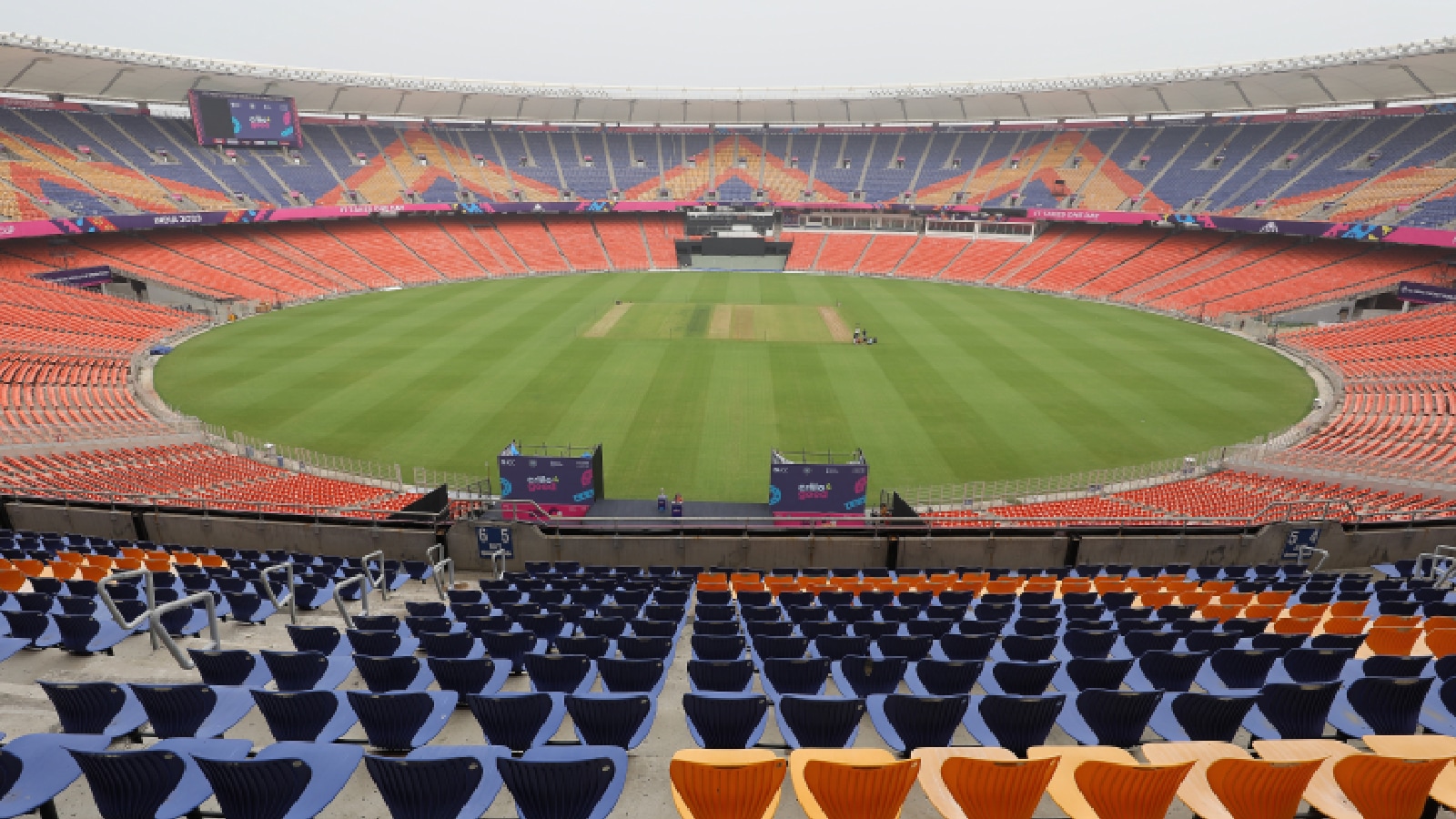 The loss to Australia in the 2023 ODI World Cup final at the Narendra Modi Stadium in Ahmedabad remains a talking point, especially due to the pre-match buildup regarding the pitch and the conditions. (Express Archive photo by Nirmal Harindaran)