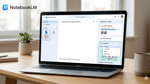 Google’s NotebookLM now lets users upload EPUB books and turn them into summaries, podcasts, videos, and infographics.