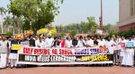 Opposition MPs led by Rahul Gandhi protest outside Parliament