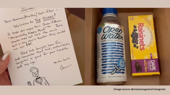 The now-viral video gives a sneak peek into the snack box at the Oscars 2026