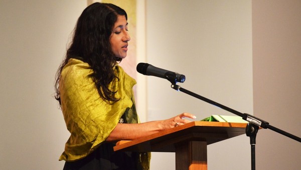 Viswanathan reading at the 2015 Neustadt Festival. 