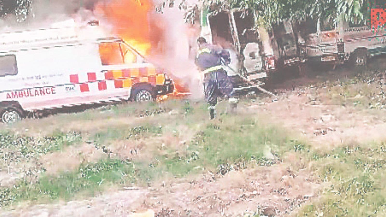 13 ambulances parked at Barabanki health centre gutted in fire