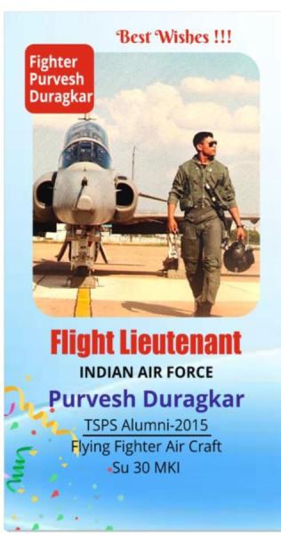 Poster of Purvesh mounted at his school. (Express Photo)