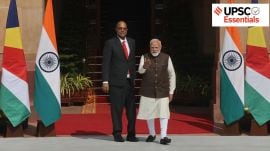 Prime Minister Narendra Modi and Seychelles President Patrick Herminie