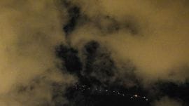 An Iranian missile with cluster munitions flies toward Israel, as seen from Tel Aviv, March 9. REUTERS